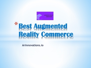 Best Augmented Reality Commerce - Arinnovations