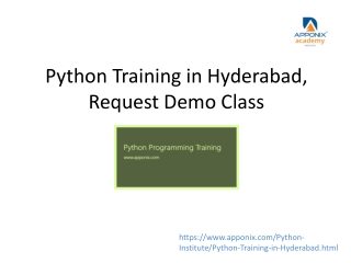 Python Training in Hyderabad