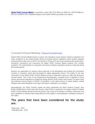 Global HVAC Controls Market