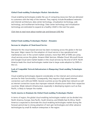 Cloud-enabling Technologies Market