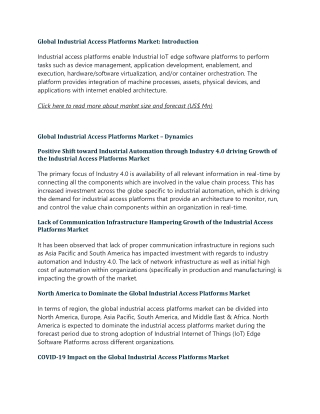 Industrial Access Platforms Market