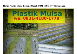 Harga Plastik Mulsa Bawang Merah O83I.4I8O.I778(whatsApp)