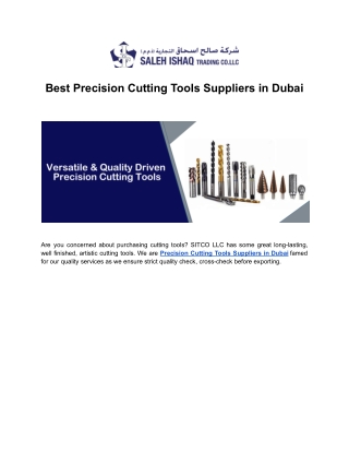 Best Precision Cutting Tools Suppliers in Dubai