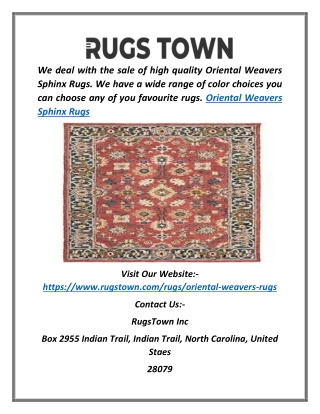 Oriental Weavers Sphinx Rugs | Rugstown.com