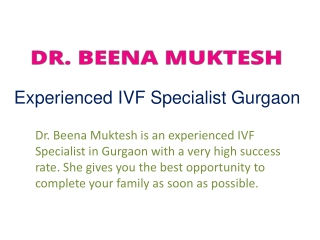 Experienced IVF Specialist Gurgaon