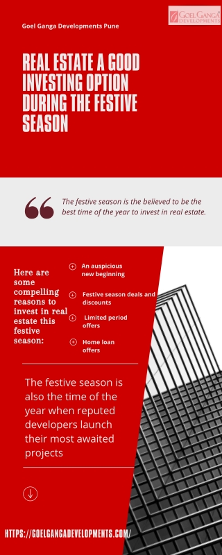 Real Estate a Good Investing Option During the Festive Season