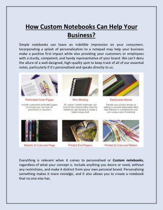 How Custom Notebooks Can Help Your Business?