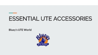 Essential UTE Accessories