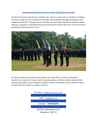 Top Igcse School In Bangalore