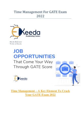 Time Management For GATE Exam 2022