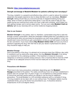 Strength and dosage of Modafinil_Modalert for patients suffering from narcolepsy_ (1)