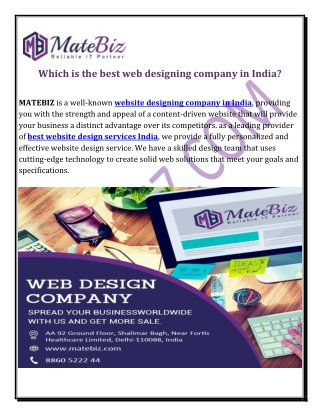 Which is The Best Web Designing Company India?
