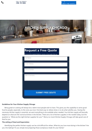 KITCHEN SUPPLY CHICAGO PPT