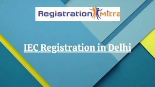 IEC Registration in Delhi