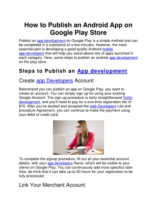 How to Publish an Android App on Google Play Store