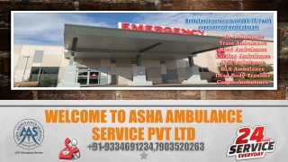 Book Air Ambulance Service with long time experienced medical team |ASHA