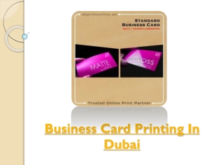 Importance Of Business Card & Business Card Printing In Dubai