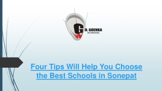 Four Tips Will Help You Choose the Best Schools in Sonepat