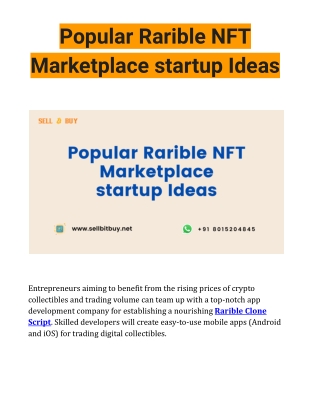 Popular-Rarible-NFT-Marketplace-startup-Ideas