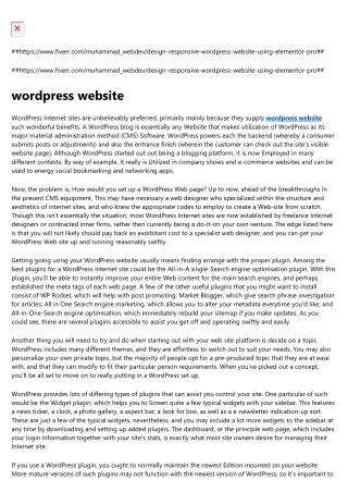 wordpress website