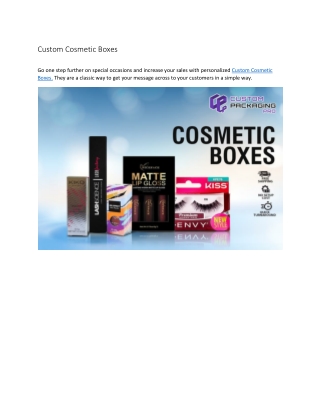 Custom Cosmetic Boxes