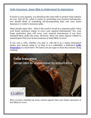 Cello Insurance - Some Q&A to Understand Its Importance