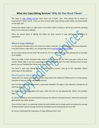 What Are Copy Editing Services? Why Do You Need Them?