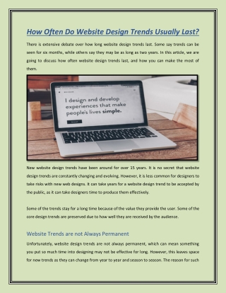 How Often Do Website Design Trends Usually Last