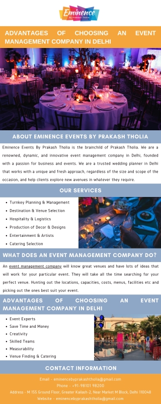 Advantages Of Choosing An Event Management Company in Delhi