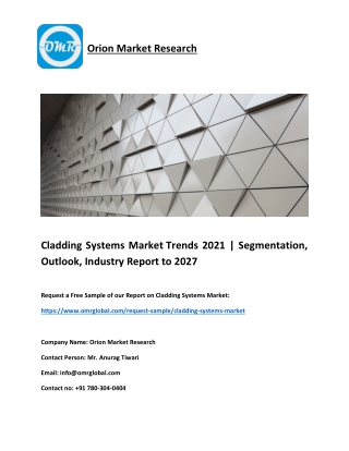 Cladding Systems Market Trends 2021, Segmentation, Size, Industry Report to 2027