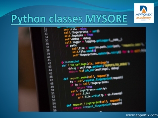 PYTHON Certification Training MYSORE