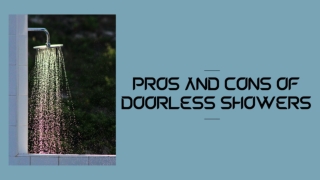 PPT - Pros and Cons of Doorless Showers.. PowerPoint Presentation, free ...