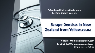 Scrape Dentists in New Zealand from Yellow.co.nz
