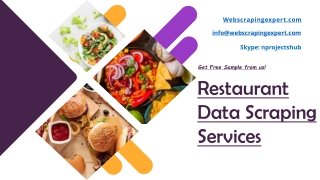 Restaurant Data Scraping Services