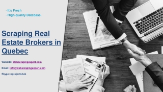 Scraping Real Estate Brokers in Quebec