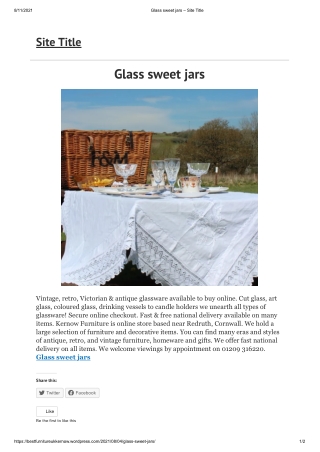 Antique glassware