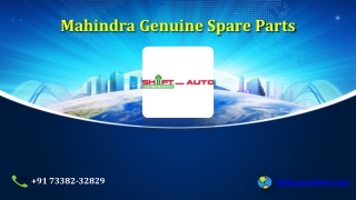 Mahindra Genuine Parts - Shiftautomobiles.com
