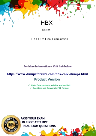 HBX CORe Dumps – HBX dumps PDF - Dumpsforsure.com