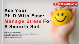Ace Your PhD With Ease: Manage Stress For A Smooth Sail - Phdassistance