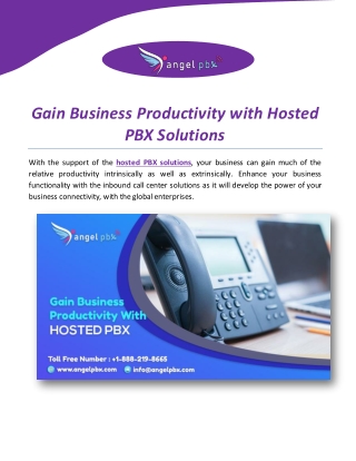 Gain Business Productivity With Hosted PBX Solutions