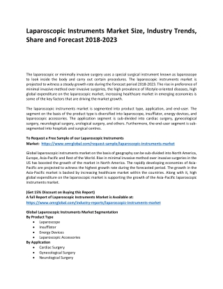 Laparoscopic Instruments Market Trends, Size, Competitive Analysis and Forecast