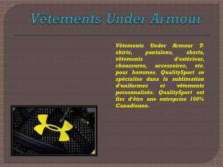 Vêtements Under Armour