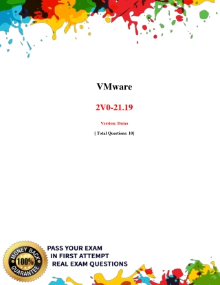 2021 Updated VMware 2V0-21.19 Dumps - VMware Dumps PDF