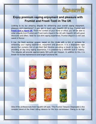 Frumist UK