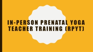 Get In-Person Prenatal Yoga Teacher Training from Yoga Education Institute