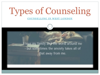 Types of Counseling