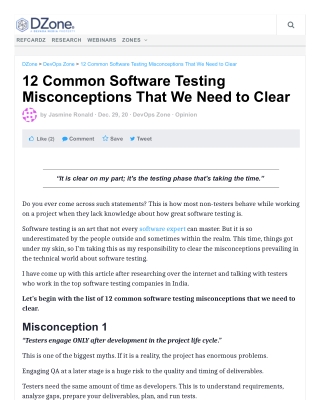 12 Common Software Testing Misconceptions That We Need to Clear