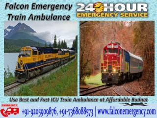 Use Train Ambulance in Bangalore and Patna - Falcon Emergency with Transportation Facilities