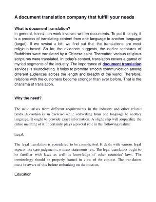 document translation services