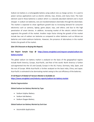 Sodium Ion Battery Market